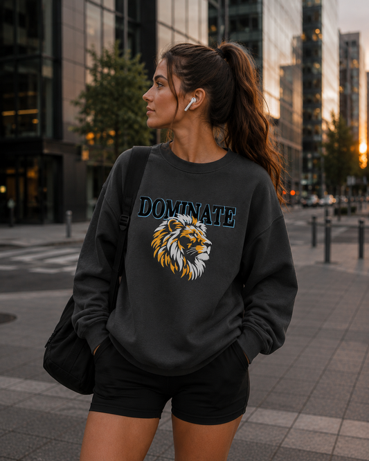 Embroidered Sweatshirt "Dominate"