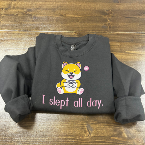 Džemperis su siuvinėtu Shiba Inu