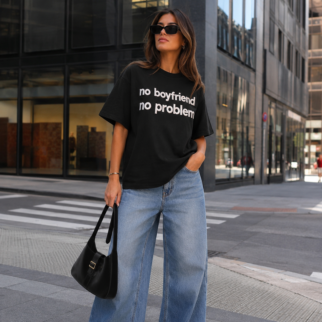 Marškinėliai No boyfriend No problem