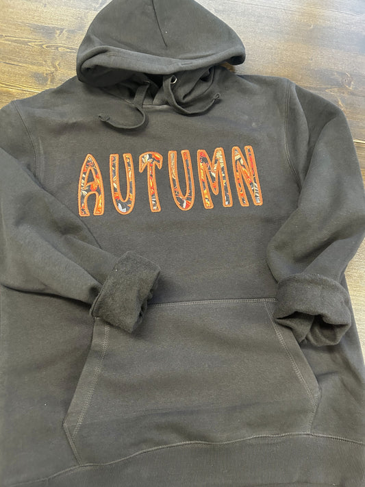 Siuvinėtas džemperis su užrašu "Autumn"