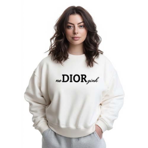 Džemperis su siuvinėtu užrašu "Nediorgink"